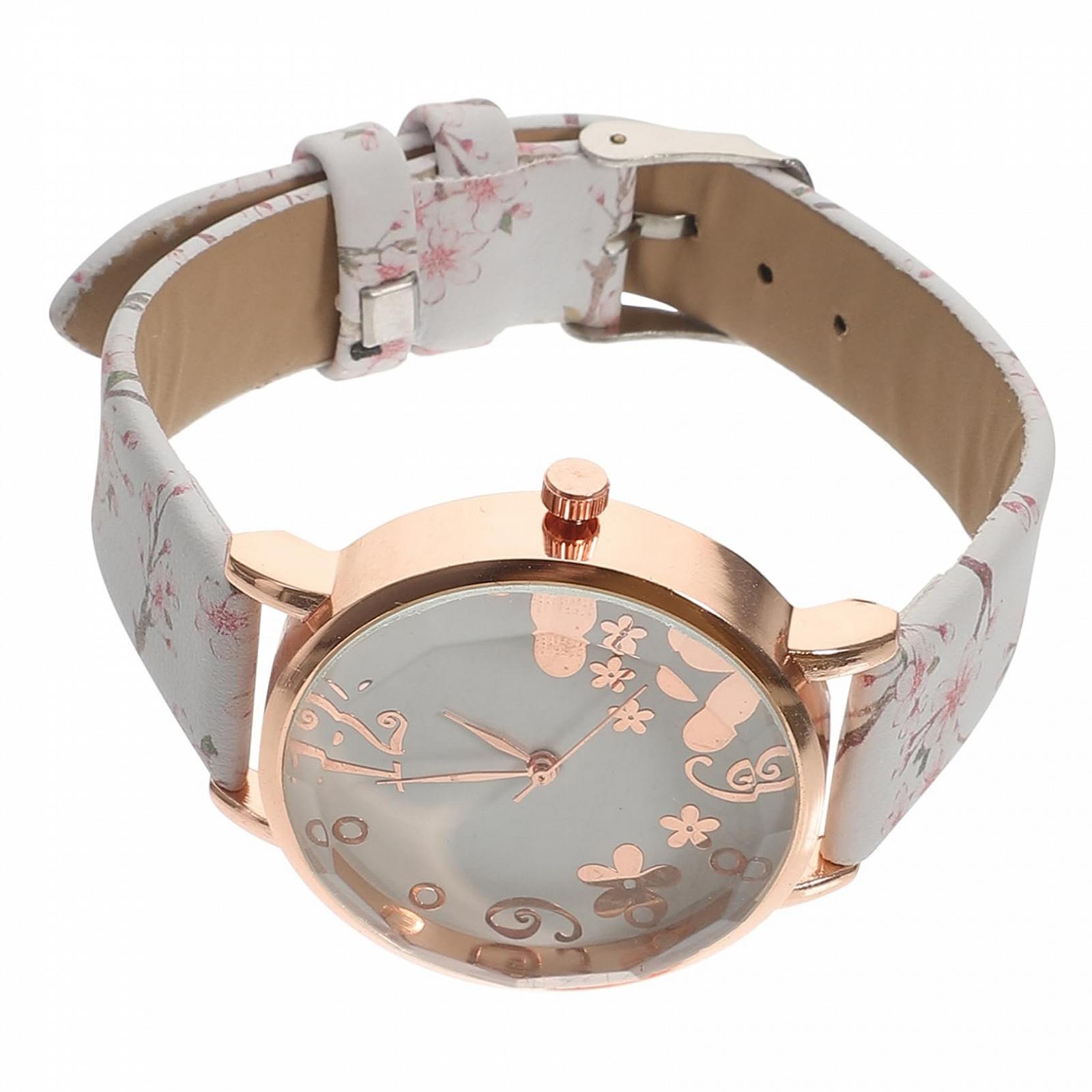 Жіночий годинник LIFKOME Квітковий Білий, Білий, фото №1