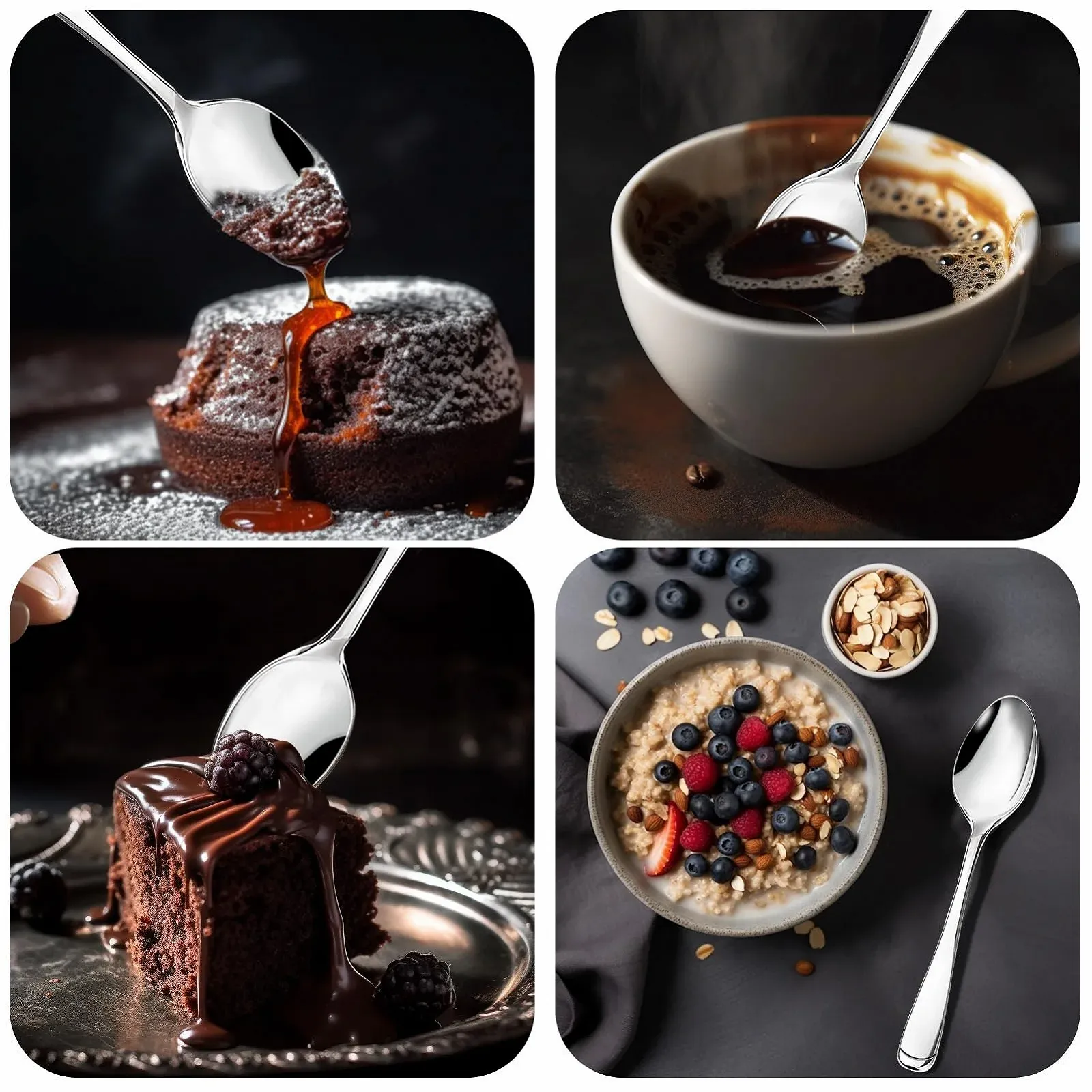 Ложки для кави, Набір з 6 штук, Маленькі з нержавіючої сталі, фото №6