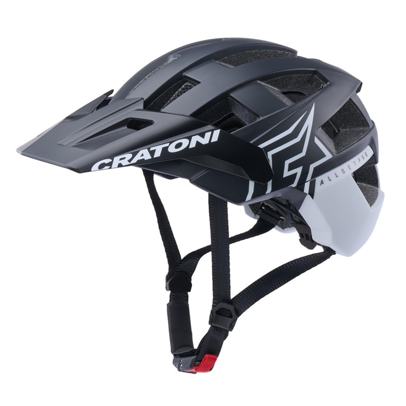Шлем Cratoni MTB AllSet Pro черный/белый матовый, фото №1