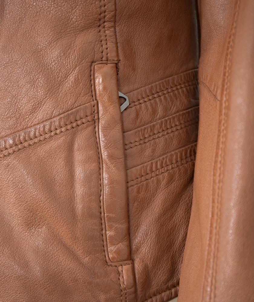 Кожаная куртка Gipsy by Mauritius Lamb Nappa Cognac, фото №4