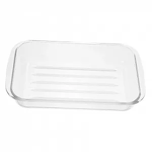 Форма для запекания термостойкая стеклянная с двойными ручками большая - Фото 1