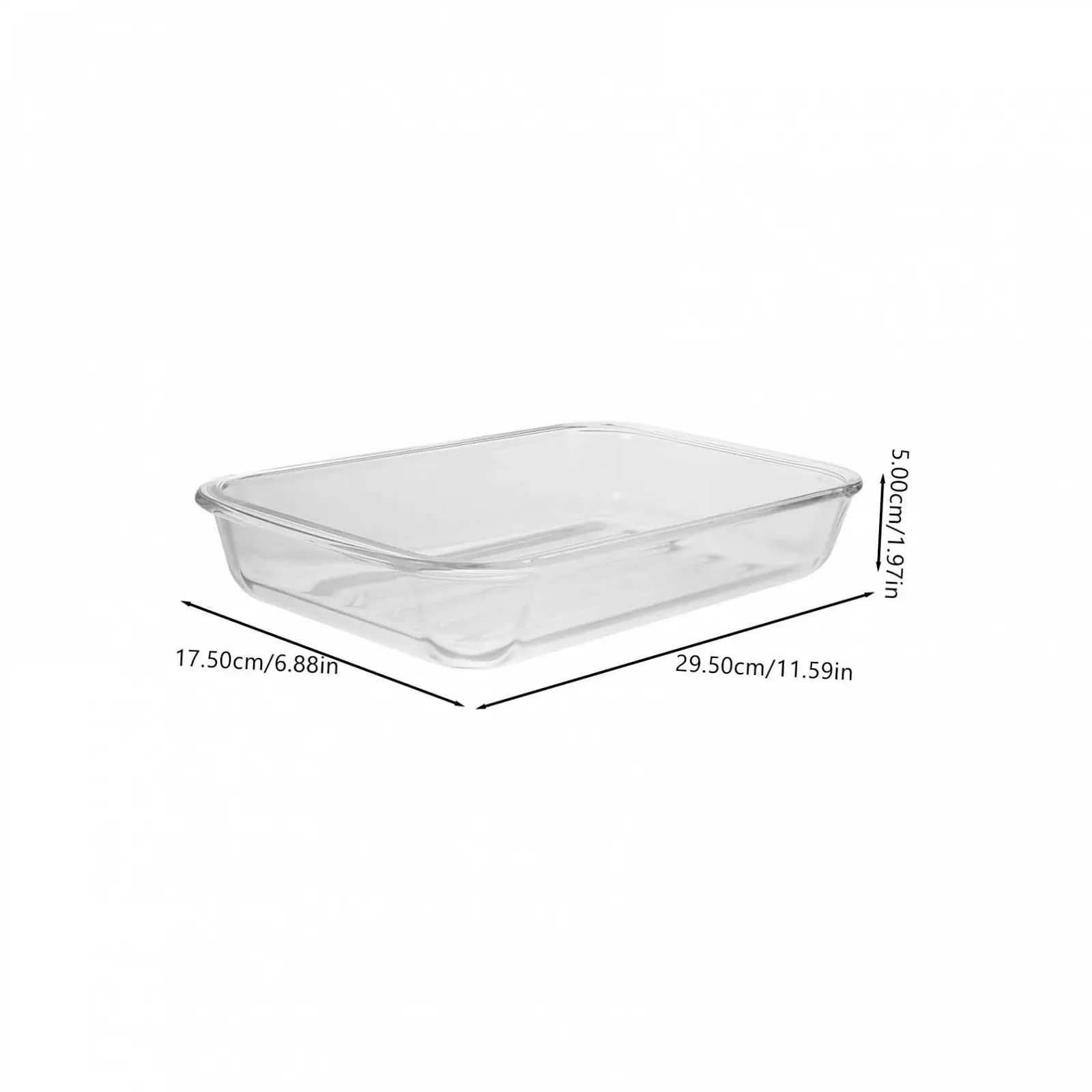 Форма для запікання VICASKY скляна велика термостійка прозора, фото №2 Форма для запікання VICASKY скляна велика термостійка прозора, фото №2