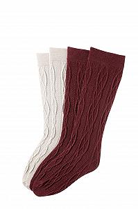 Гольфы Weltbild 2 пары Бордовый; серый - Фото 1