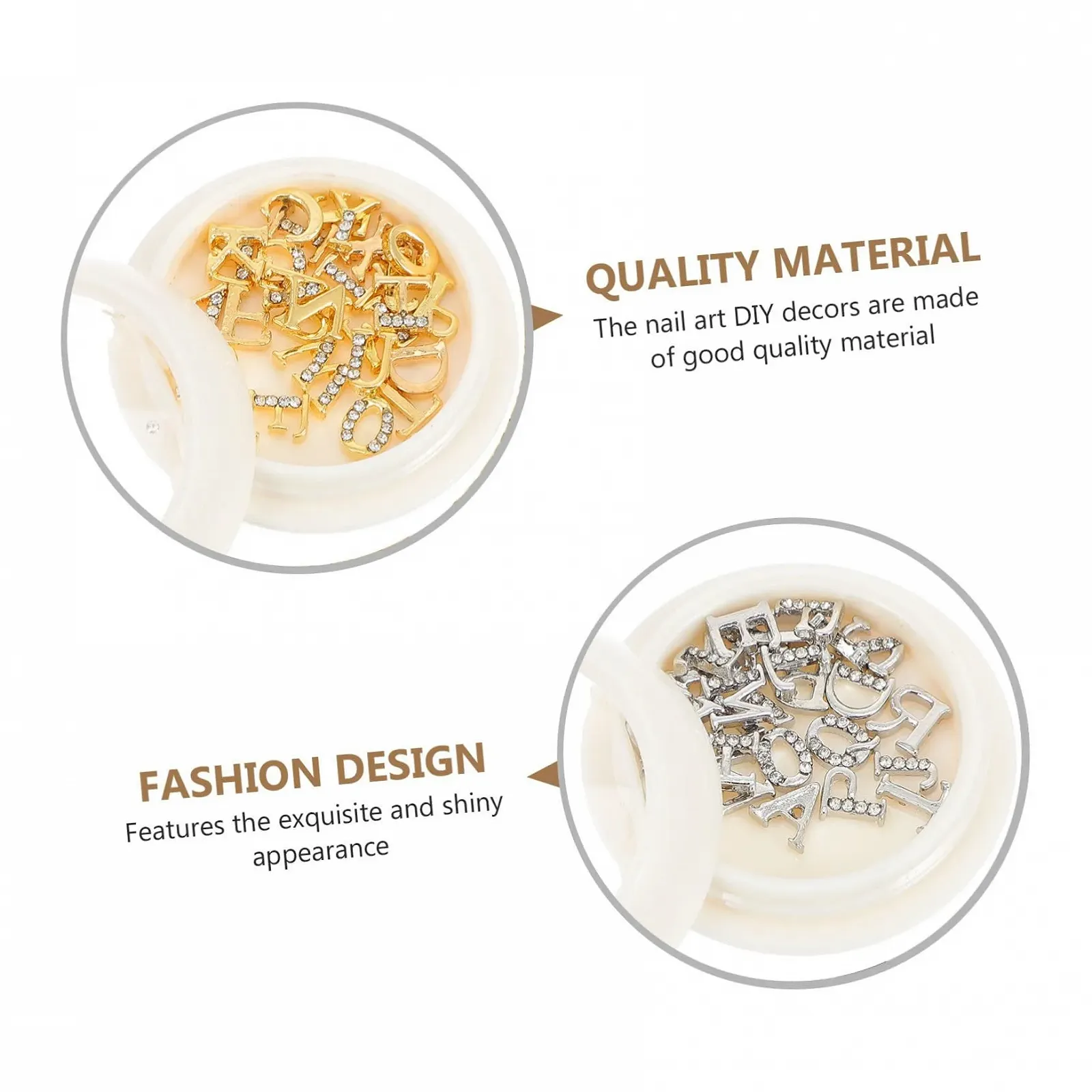 Стразы Тип Буквы Healvian 3D для ногтей, 2 коробки, фото №5