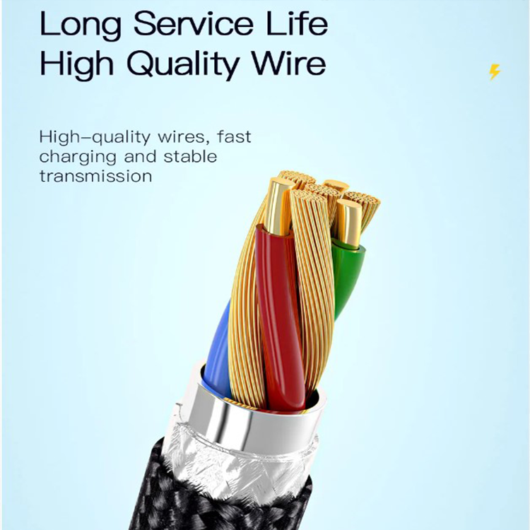 Зарядный кабель ESSAGER Fast Charge 2.4A Lightning 1 метр, фото №9