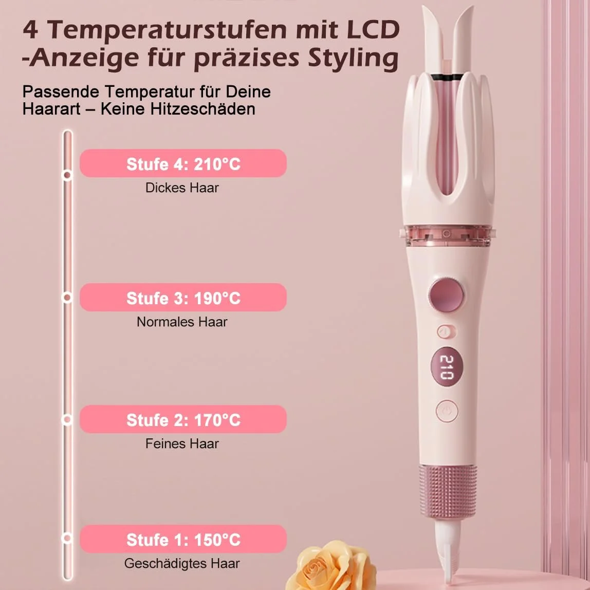Автоматична плойка LtYioe 3-в-1 28/32 мм Випрямляч 150-210 °C LCD Кераміка, фото №3 Автоматична плойка LtYioe 3-в-1 28/32 мм Випрямляч 150-210 °C LCD Кераміка, фото №3