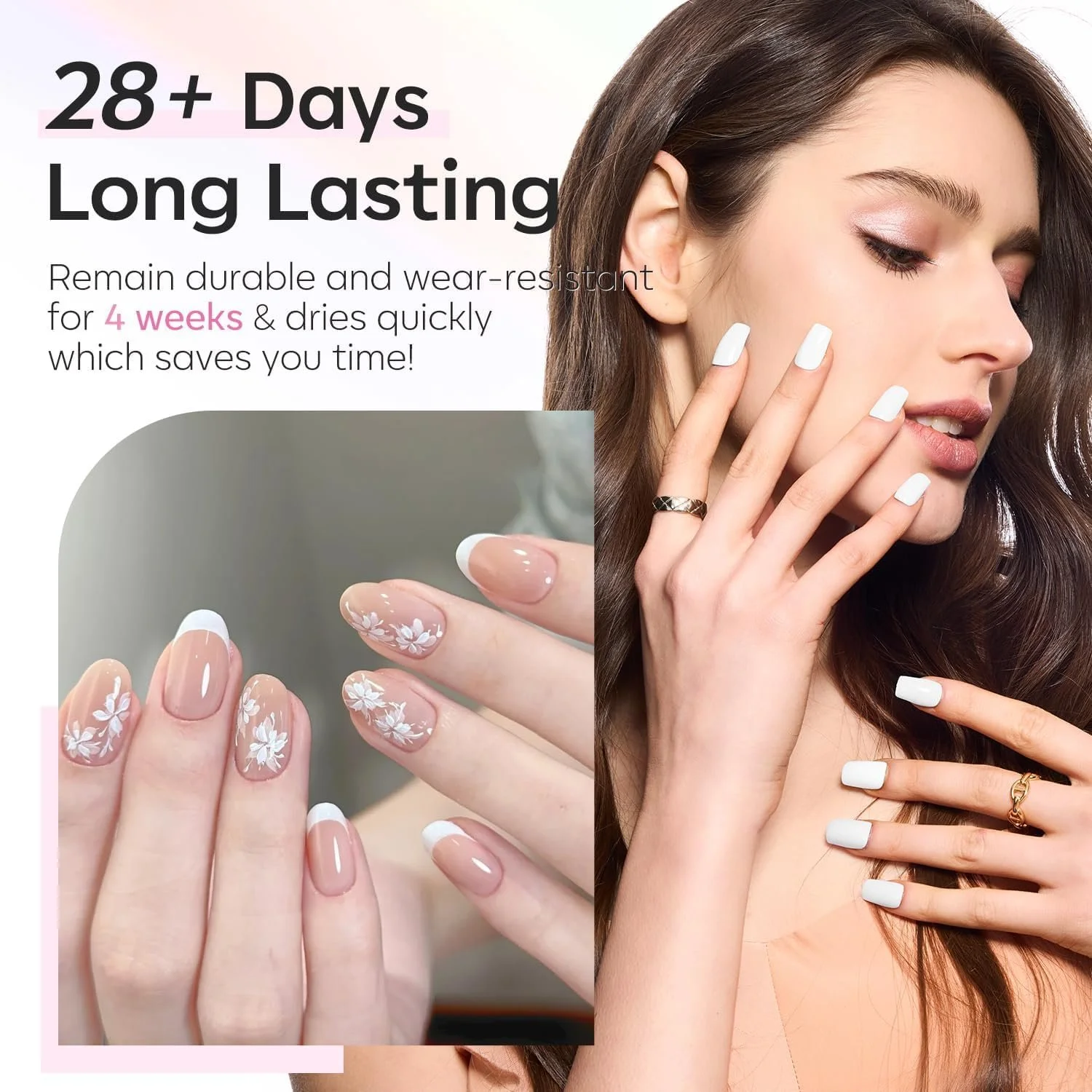 Гель-лак Modelones Білий 15 мл, фото №3