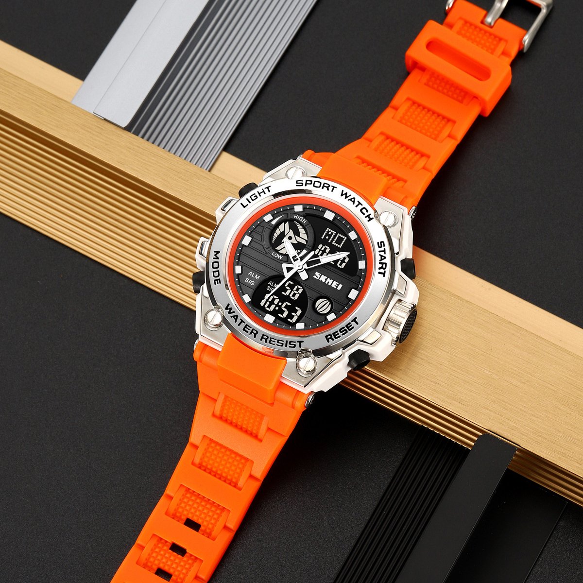 Годинник Skmei 2360WTOG White-Orange, фото №5