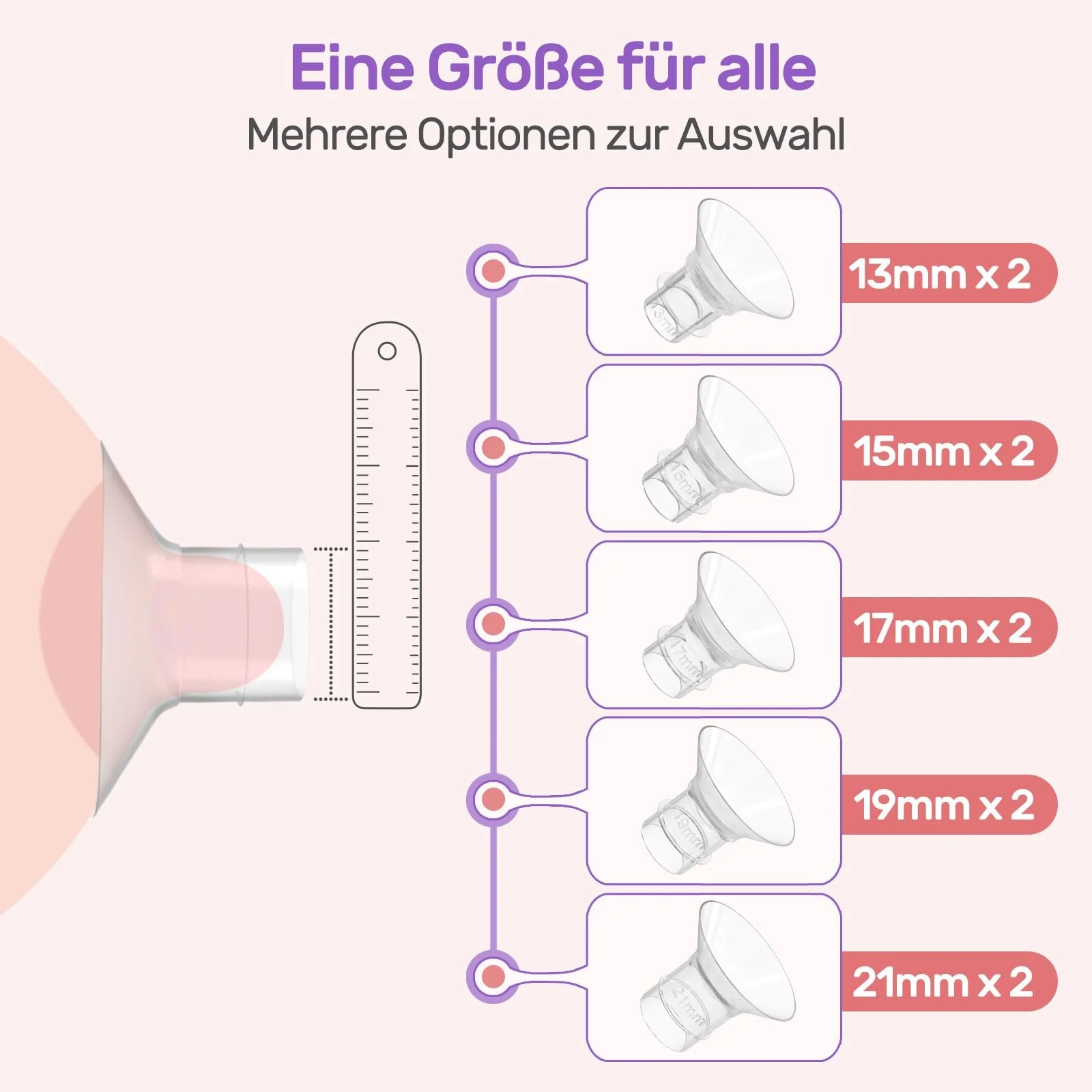 Вставка для молокоотсоса Nuliie, набор 10 шт, 13/15/17/19/21 мм, совместимая с Momcozy/Medela/Nuliie, фото №6 Вставка для молокоотсоса Nuliie, набор 10 шт, 13/15/17/19/21 мм, совместимая с Momcozy/Medela/Nuliie, фото №6