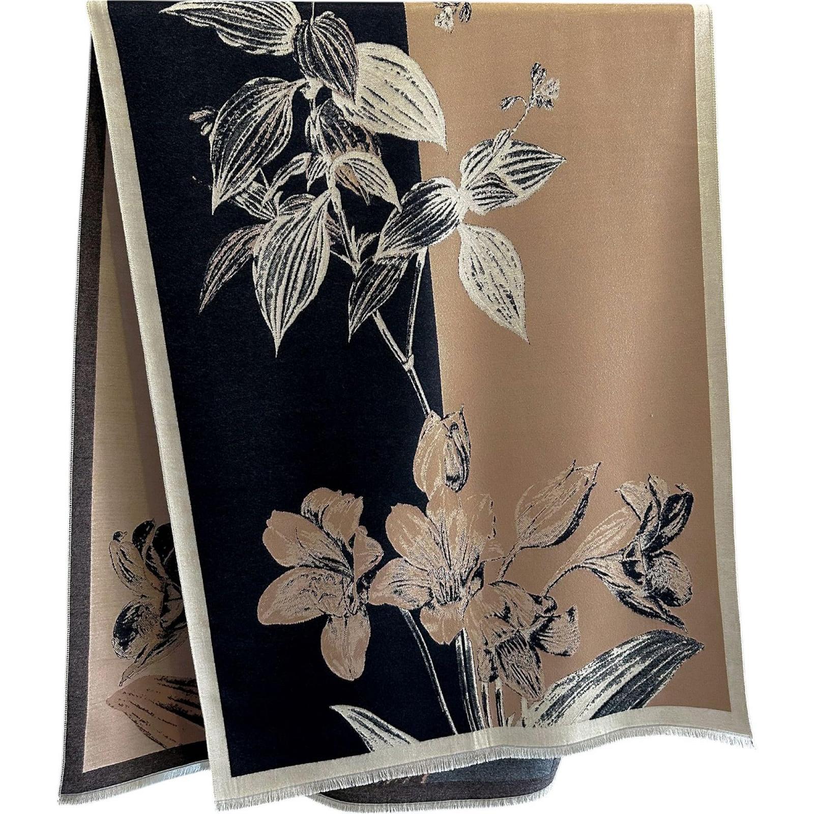 Пашміна GFM Жіноча Magnolia Floral з кашеміровою текстурою (FRLSHL-KK), фото №1