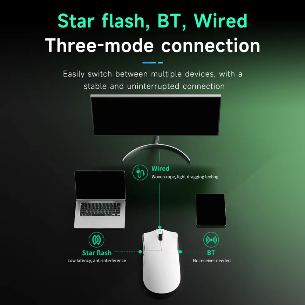 Мышь AJAZZ AJ139P NL V3 Ultra PAW3950 42000DPI Black + кейс, фото №6