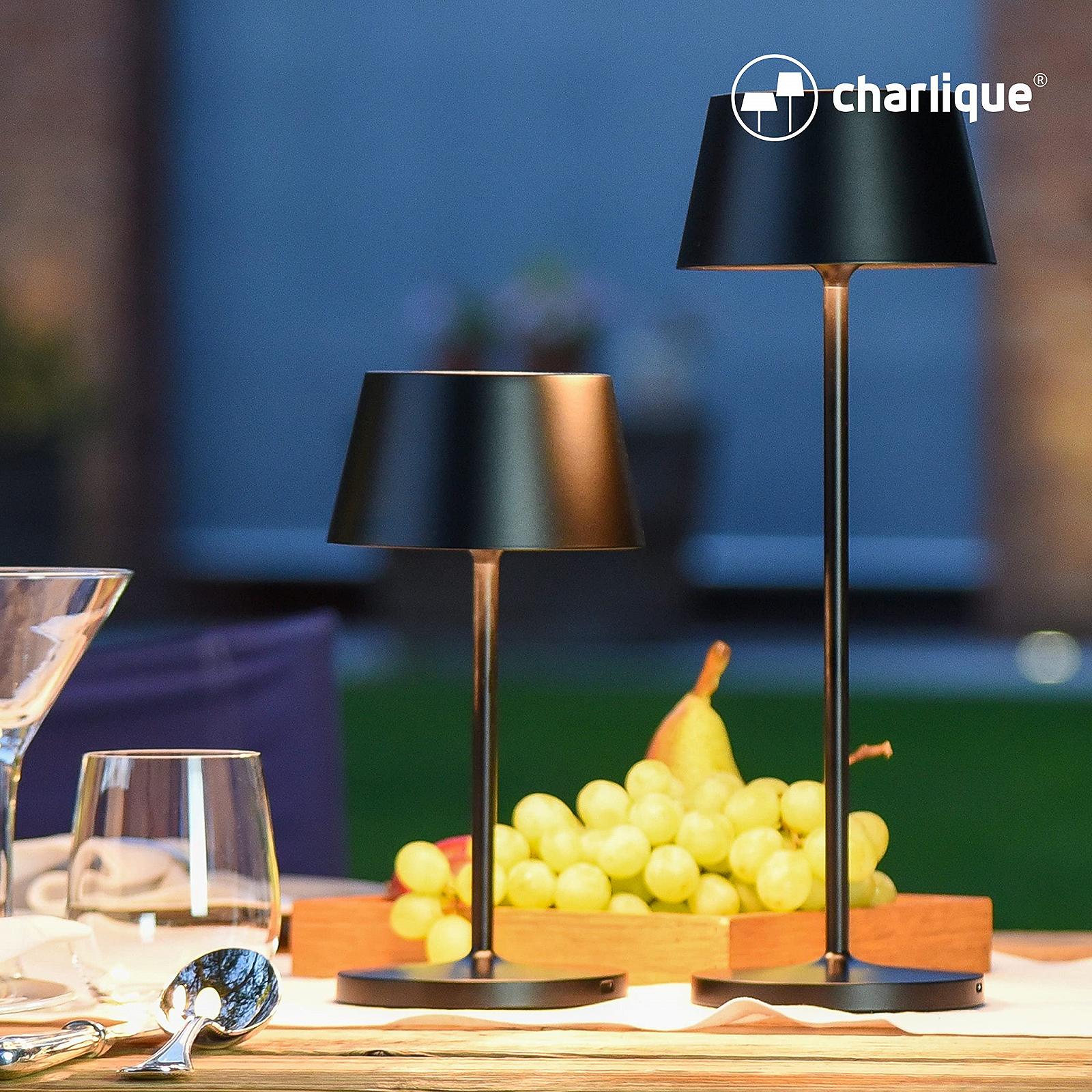 Настільна лампа charlique Dinner Light LED 34 см Акумуляторна USB IP54 Чорна, фото №8