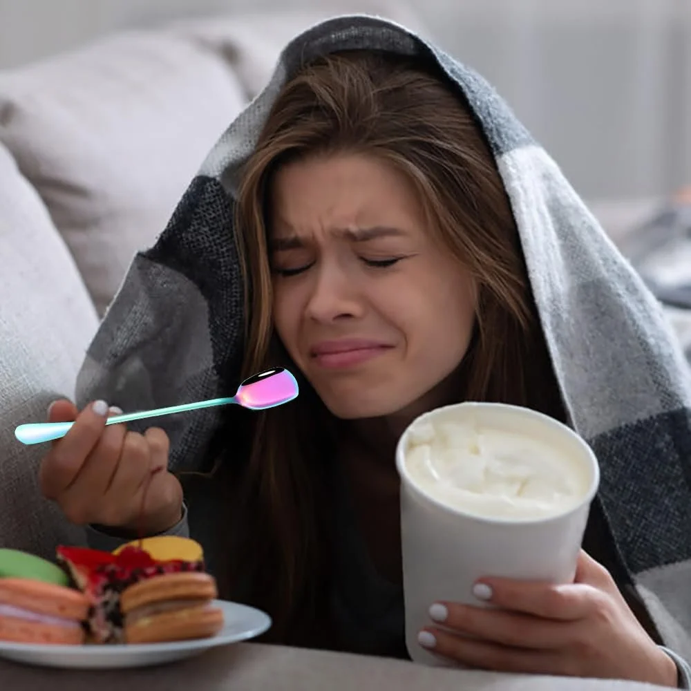 Ложка для лате макіато з нержавіючої сталі 18.7 см, набір 6 шт, фото №3