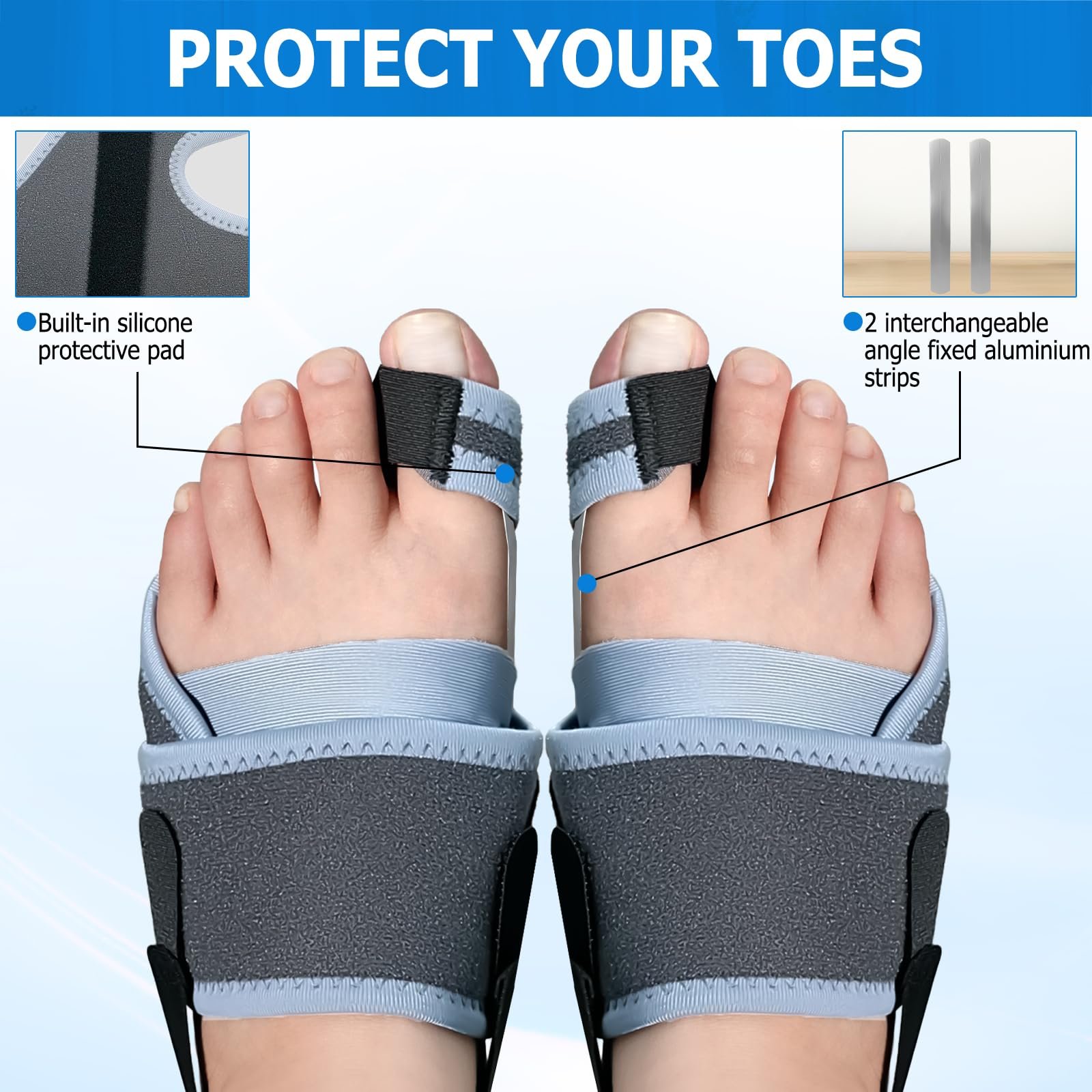 Шина для коррекции Hallux Valgus, корректор Hallux Valgus, корректоры молотковидных пальцев, фото №2 Шина для коррекции Hallux Valgus, корректор Hallux Valgus, корректоры молотковидных пальцев, фото №2