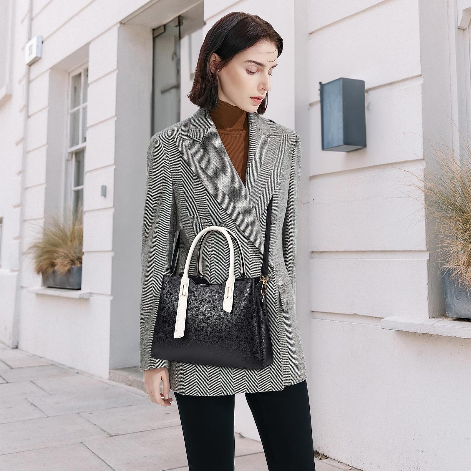 Сумка З верхньою ручкою POSSOBAG Classic Жіноча З штучної шкіри Велика Місткість Чорний, фото №2