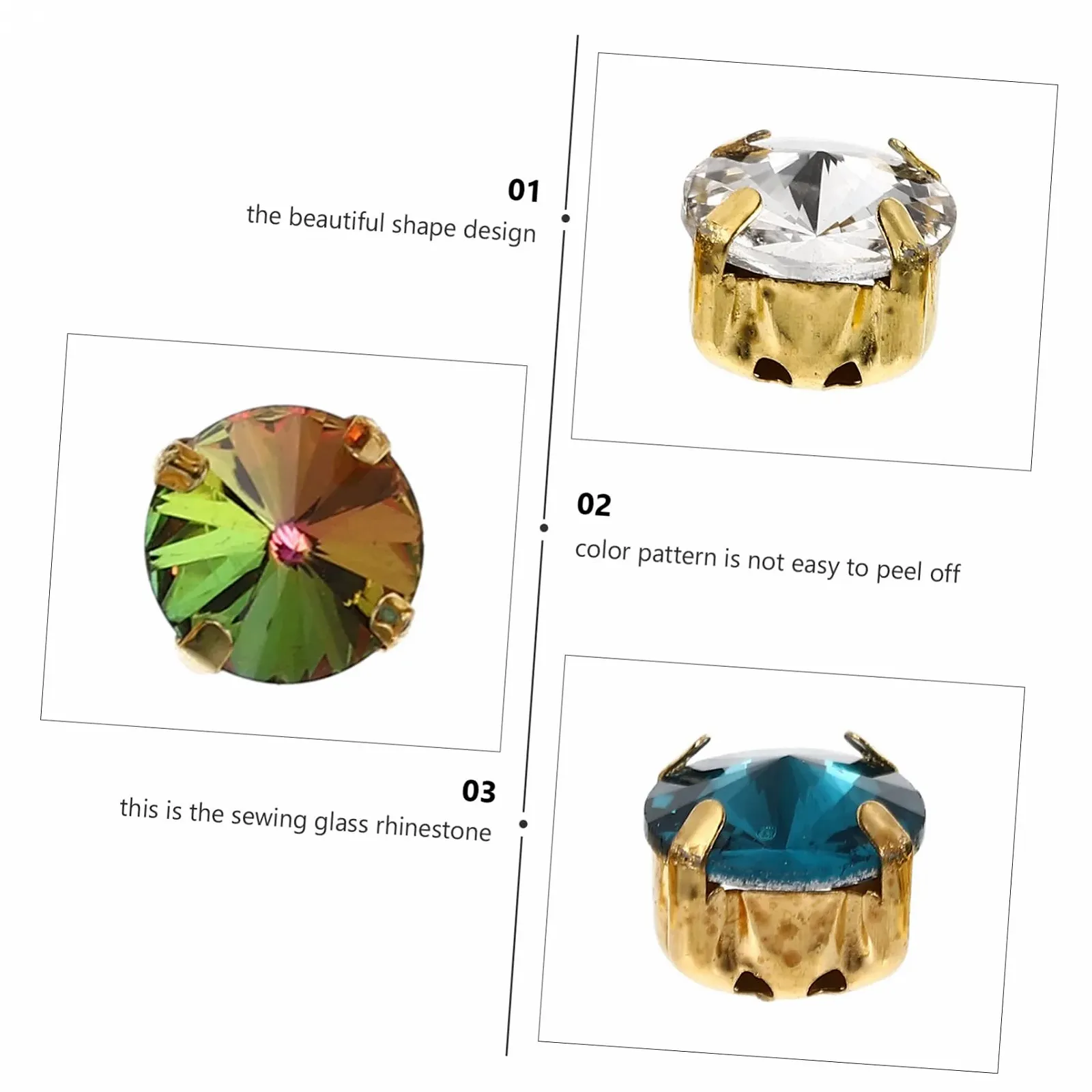 Стразы Круглые FRCOLOR 80шт, фото №3