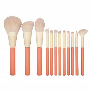 Набір кистей для макіяжу Beaupretty 12шт, кисті для косметики, кисті для змішування, портативна кисть для макіяжу, кисть для основи, кисть для очей, кисть для пудри, штучне волокно, кисть для брів - Фото 1