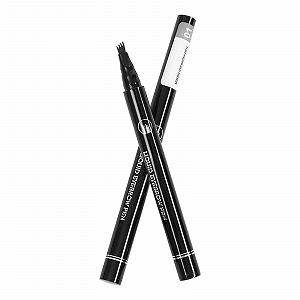 Карандаш для бровей Microblading с аппликатором в виде микро-вилки коричневый - Фото 1