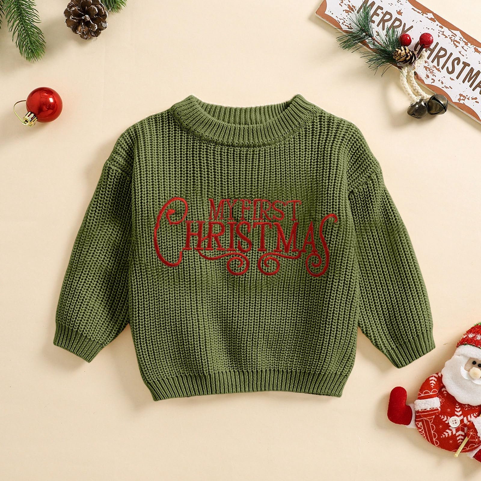 Різдвяний джемпер My First Christmas Outfit для хлопчиків і дівчаток, фото №3
