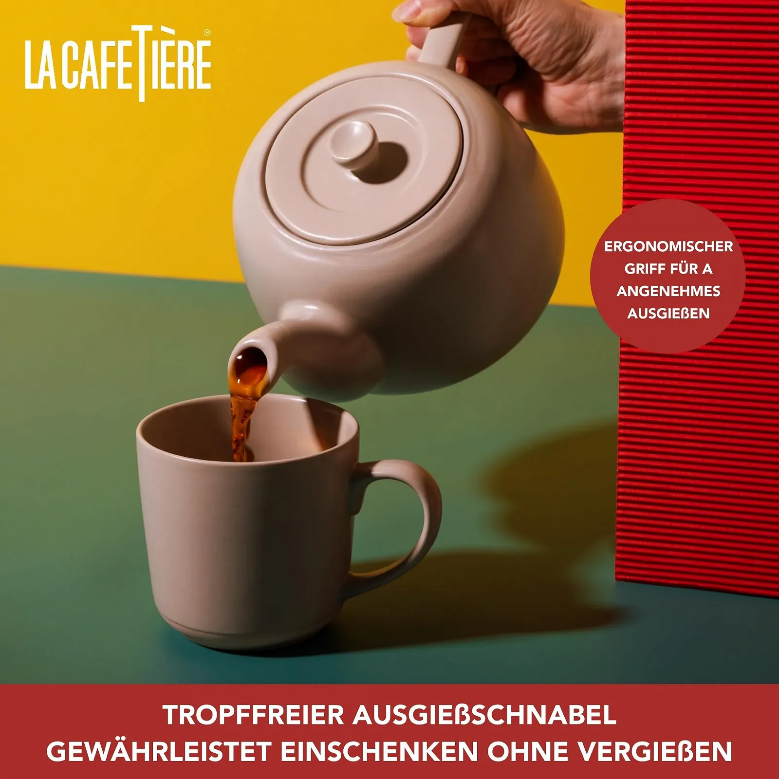 Чайник-заварник La Cafeti\[e]re Классический Latte/Cremefarbe 1,2 л, фото №4