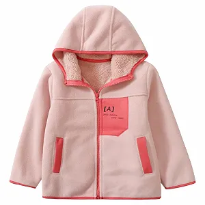 Флисовые куртки для девочек, зимняя куртка для девочек-подростков, теплая куртка с длинными рукавами из шерпы Тедди, детская теплая куртка с карманами на молнии, мягкая детская куртка, зимнее пальто - Фото 1