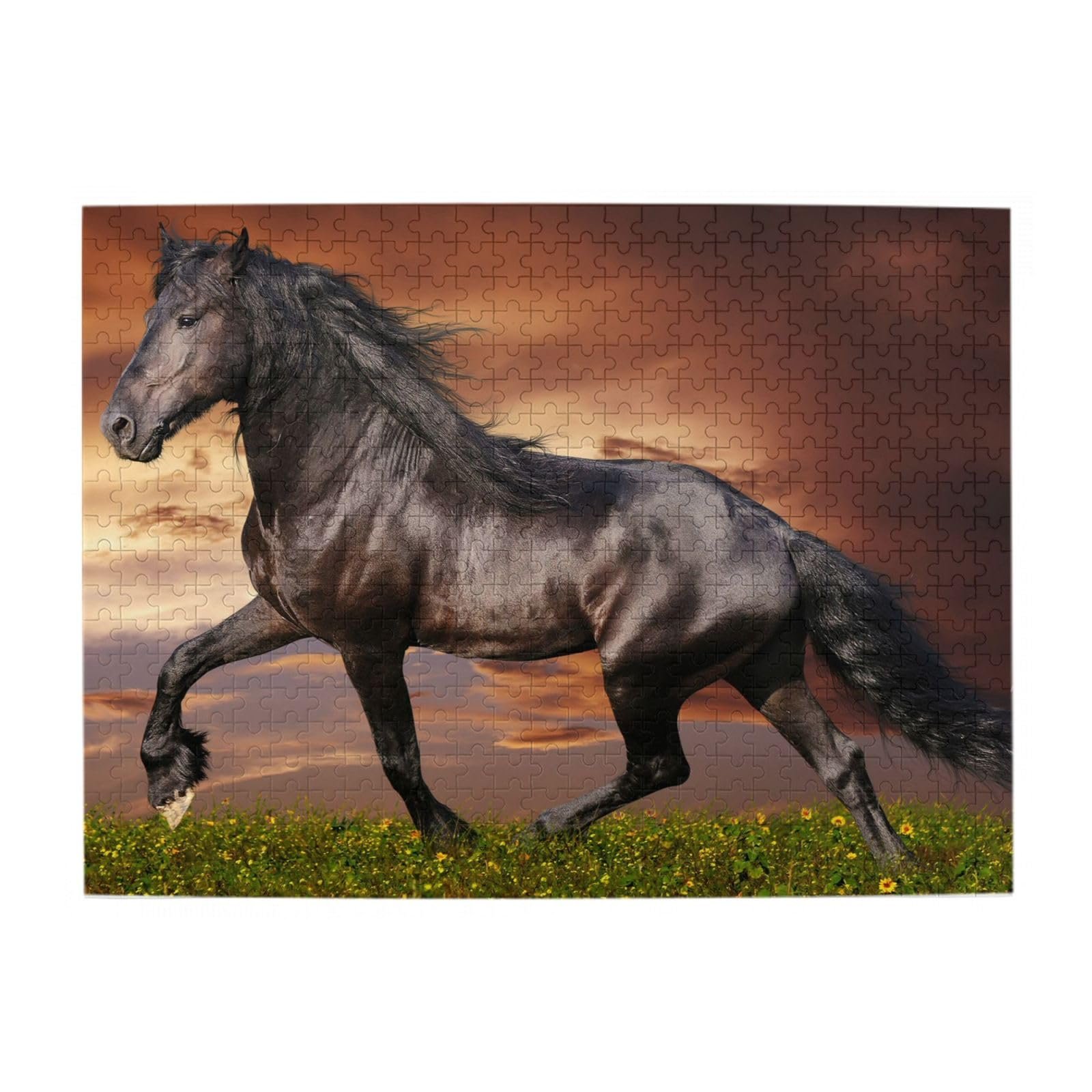 Пазл деревянный Horse Running in the Meadow 500 деталей 38 х 52 см, фото №4