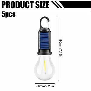 Лампи кемпінгові LED акумуляторні 3 режими IP65 з гачком 5 шт. synthetic.ua - Фото 1