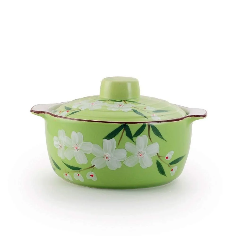 Каструля Керамічна для тушкування Зелена, фото №1 Каструля Керамічна для тушкування Зелена, фото №1