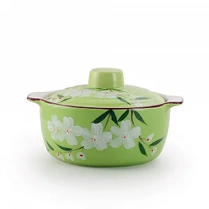 Купити Каструля Керамічна для тушкування Зелена - Фото 1 Каструля Керамічна для тушкування Зелена - Фото 1