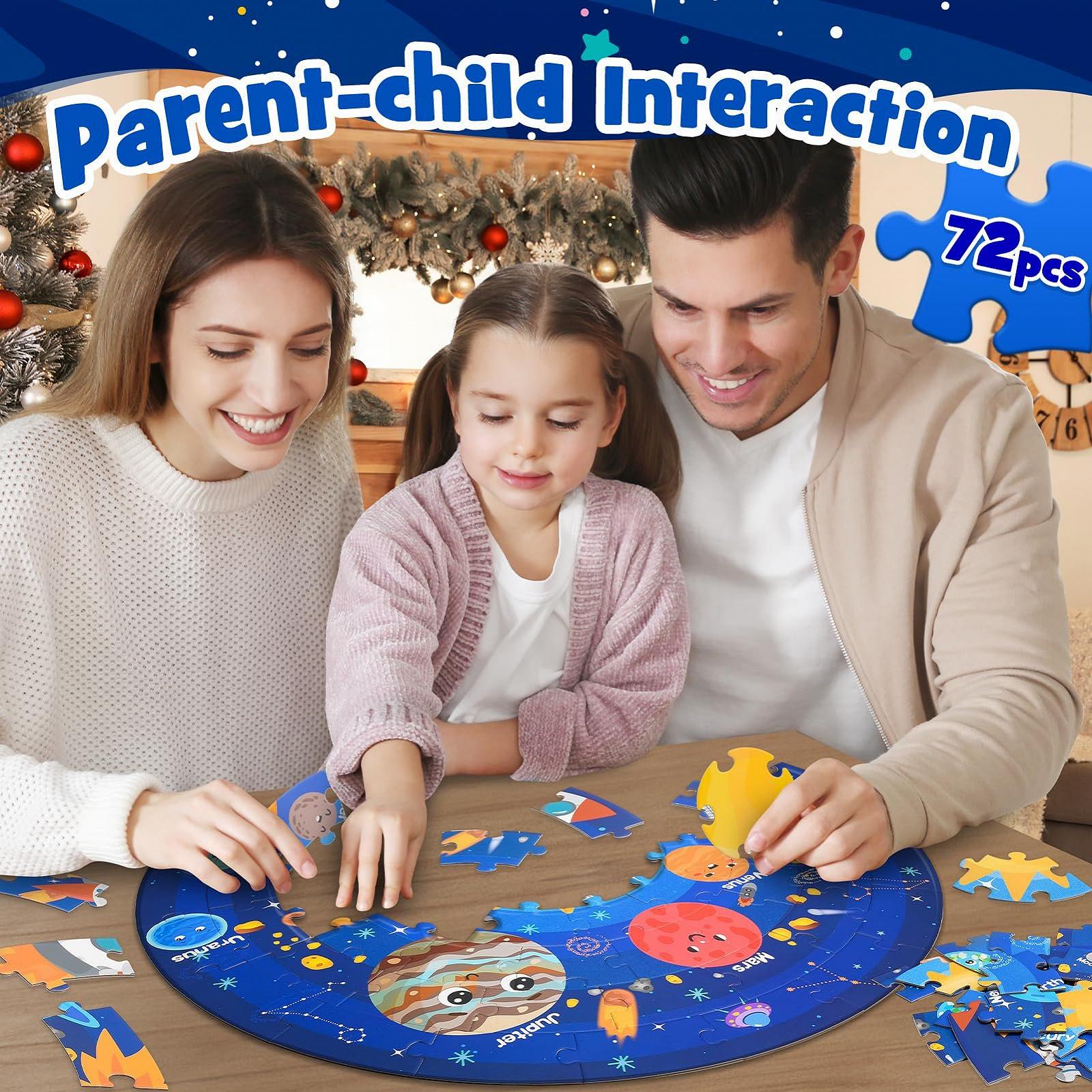 Пазл Planets Round Solar System підлоговий 72 елементи для дітей 3-8 років, фото №5