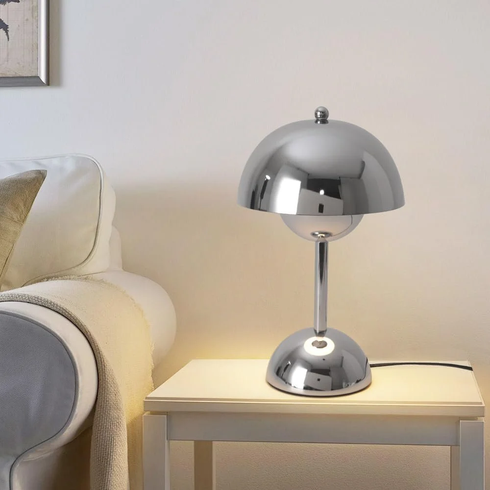Настільна лампа Mushroom Lamp G45 3000 K сенсорна срібляста, фото №6
