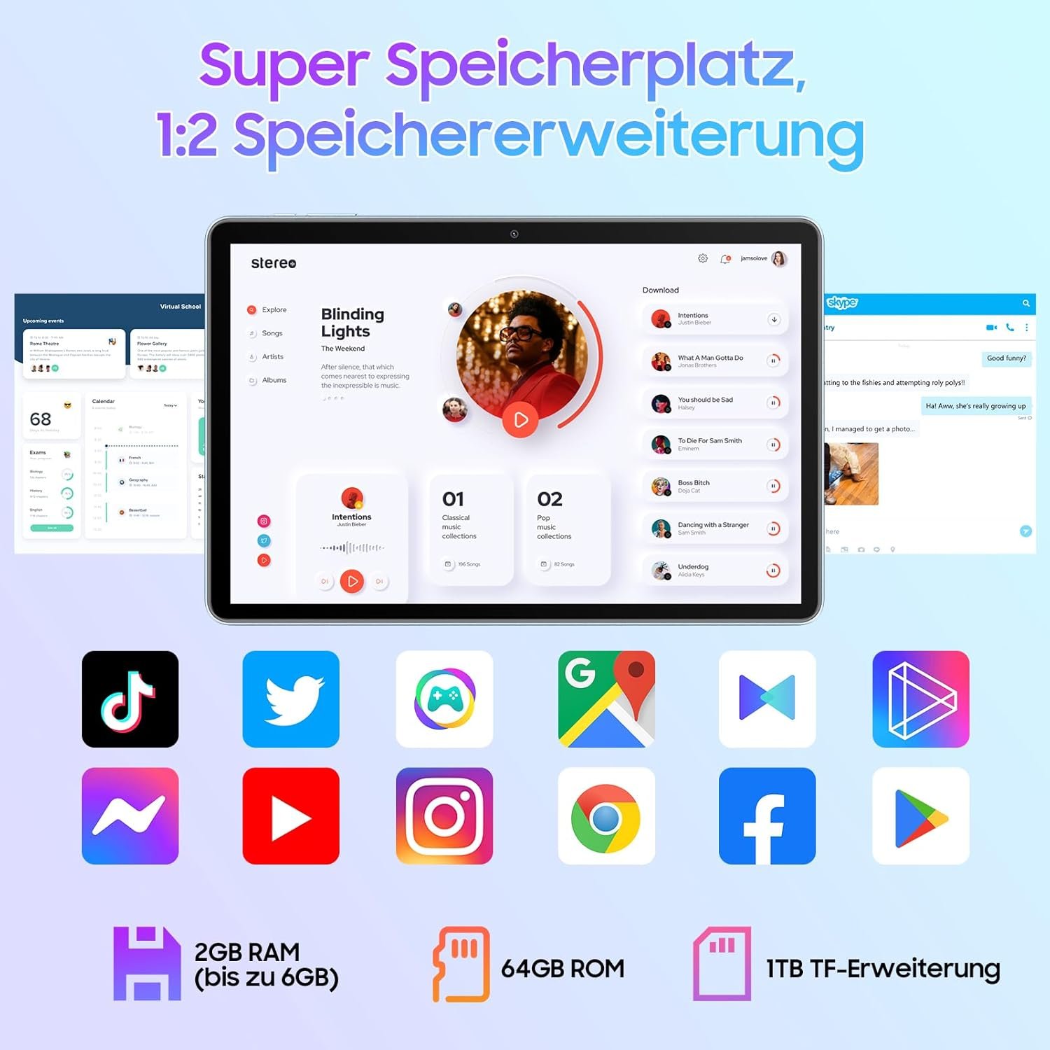 Планшет 10.1" Blackview Tab 30 Wi-Fi 2+4/64Gb 8 ядер Android 13 5100 mAh Блакитний, фото №6