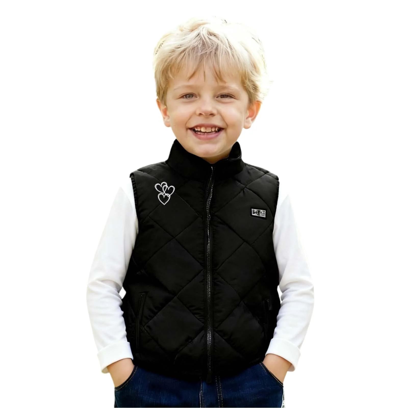 Жилет с подогревом для мальчиков 2026 Зимняя одежда Smart Heating Pad USB Зарядка Теплая безрукавка Детский Термо внутренний слой стеганый, фото №2