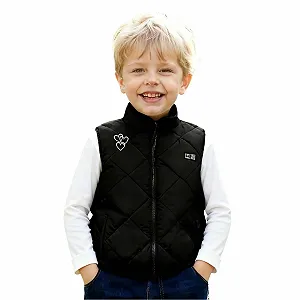 Жилет с подогревом для мальчиков 2026 Зимняя одежда Smart Heating Pad USB Зарядка Теплая безрукавка Детский Термо внутренний слой стеганый synthetic.ua - Фото 1