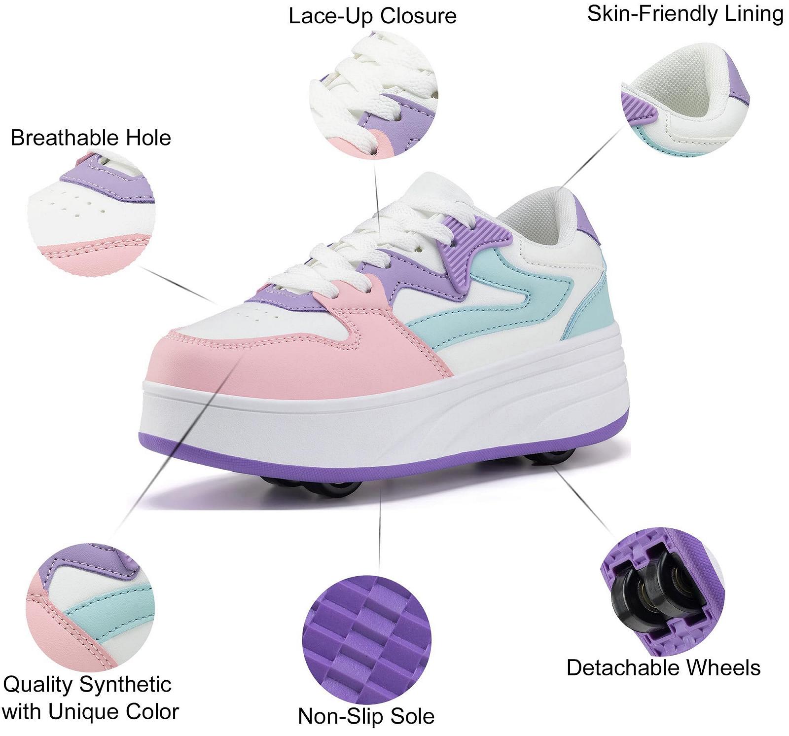 Роликовые коньки для детей Мальчики Девочки Тренажеры со съемными колесами Спортивная обувь, фото №3