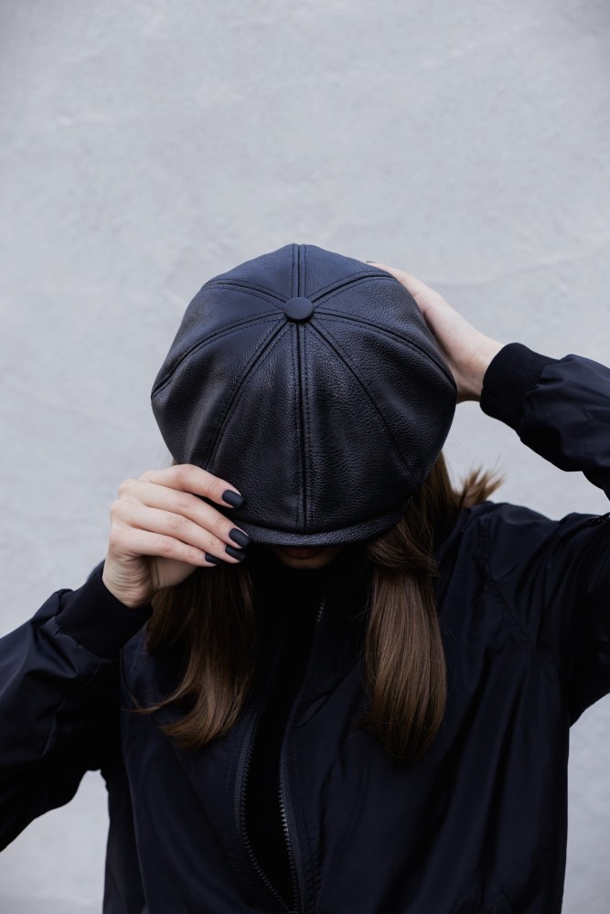 Шкіряна кепка восьмиклинка Without driver black, фото №6 Шкіряна кепка восьмиклинка Without driver black, фото №6