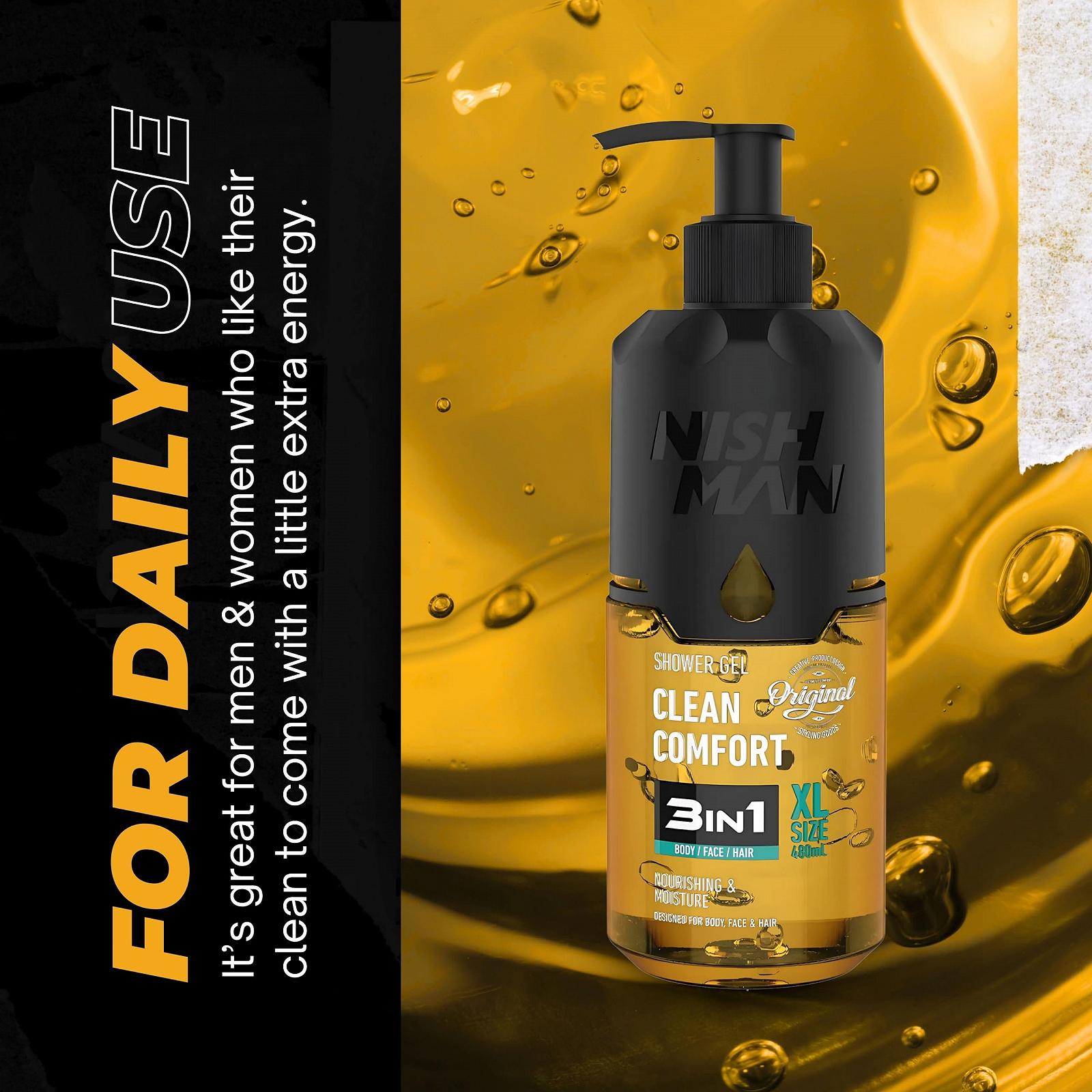 Гель для душа Nishman Clean Comfort 3-in-1 480 мл, фото №5