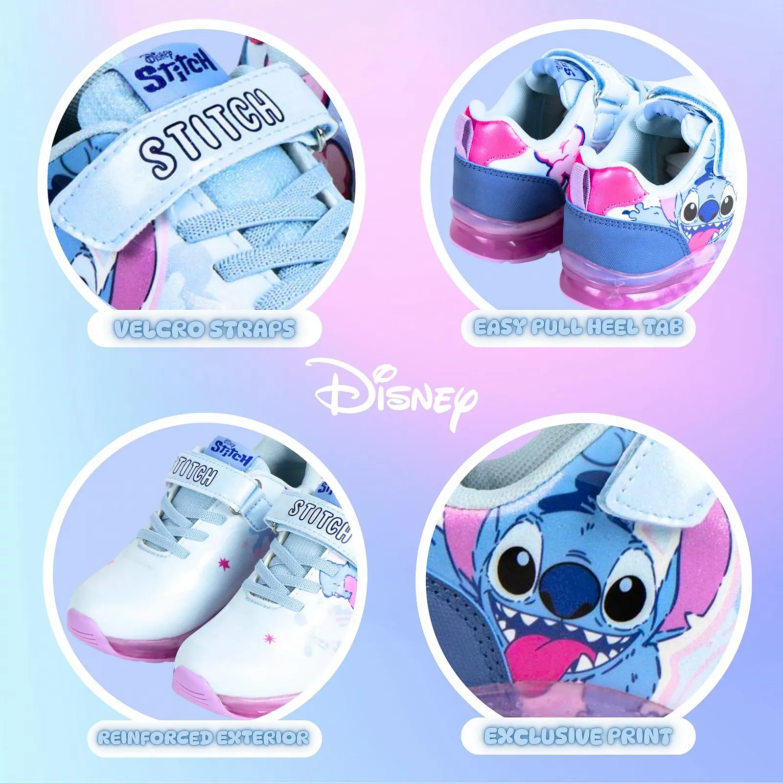 Кроссовки Disney Stitch для девочек, Детская Кроссовки с блестящим дизайном, Размеры EU 25-32, фото №5