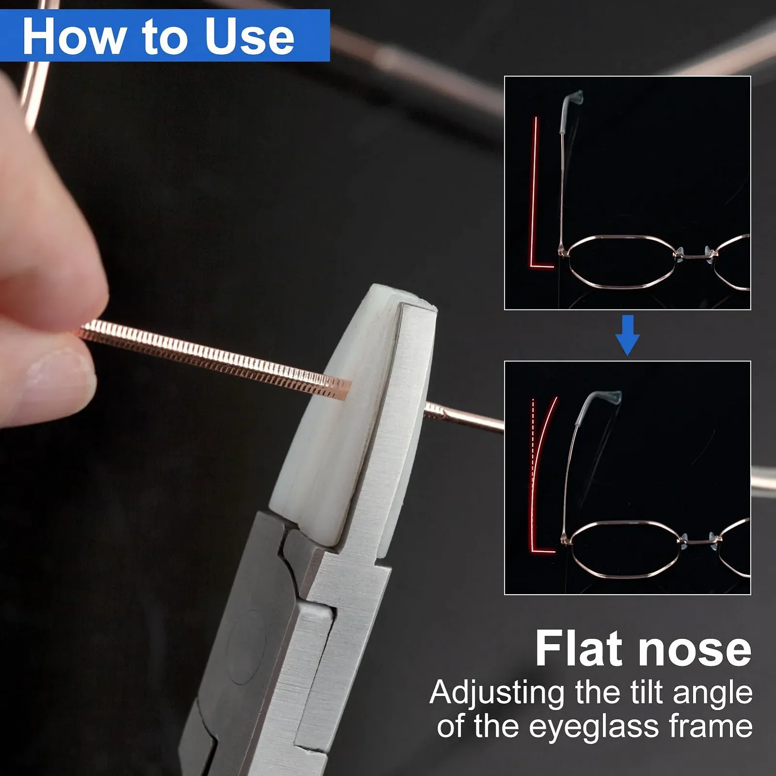 Круглогубцы LEONTOOL с нейлоновыми губками для очков с отверткой для ремонта очков, фото №4