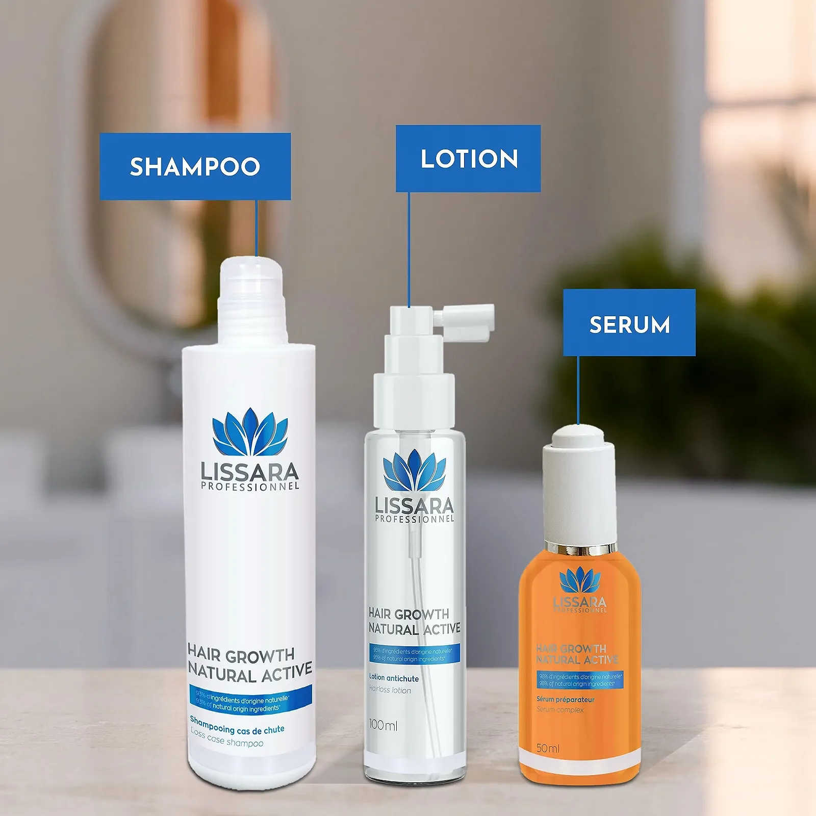 Шампунь Lissara 200 мл, Лосьйон 100 мл, Сироватка 50 мл, фото №6