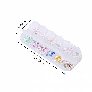 Стразы для ногтей FRCOLOR, 2 шт, 12 цветов, радужные, камни в форме листьев synthetic.ua - Фото 1