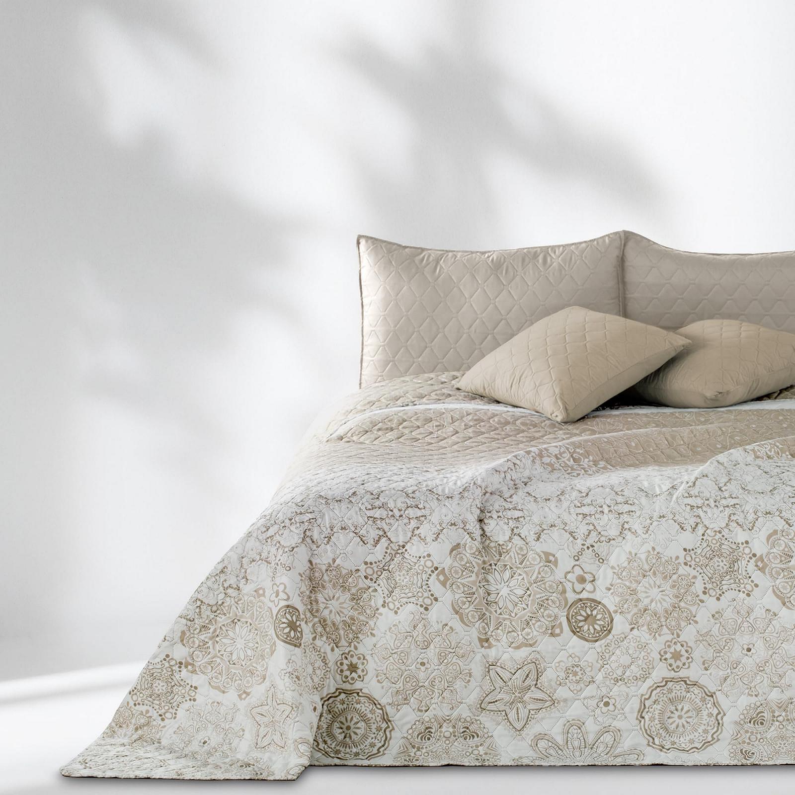 Покрывало DecoKing Односпальное, Полиэстер, Кремовый, 170 x 270 см, Бежевый Белый, фото №5