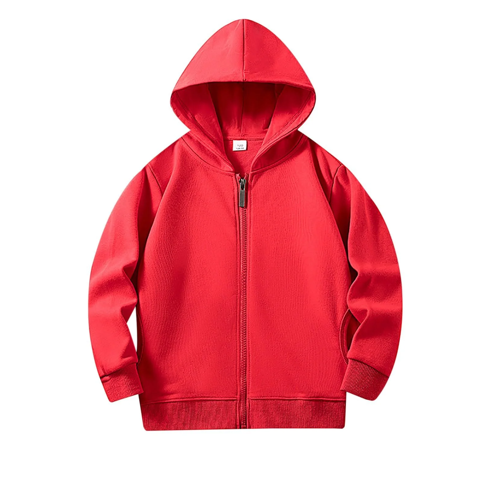 Пуловер Детский однотонный хлопковый свитшот Детский однотонный хлопковый свитшот Повседневный пуловер Толстовка Теплая куртка с капюшоном, фото №1