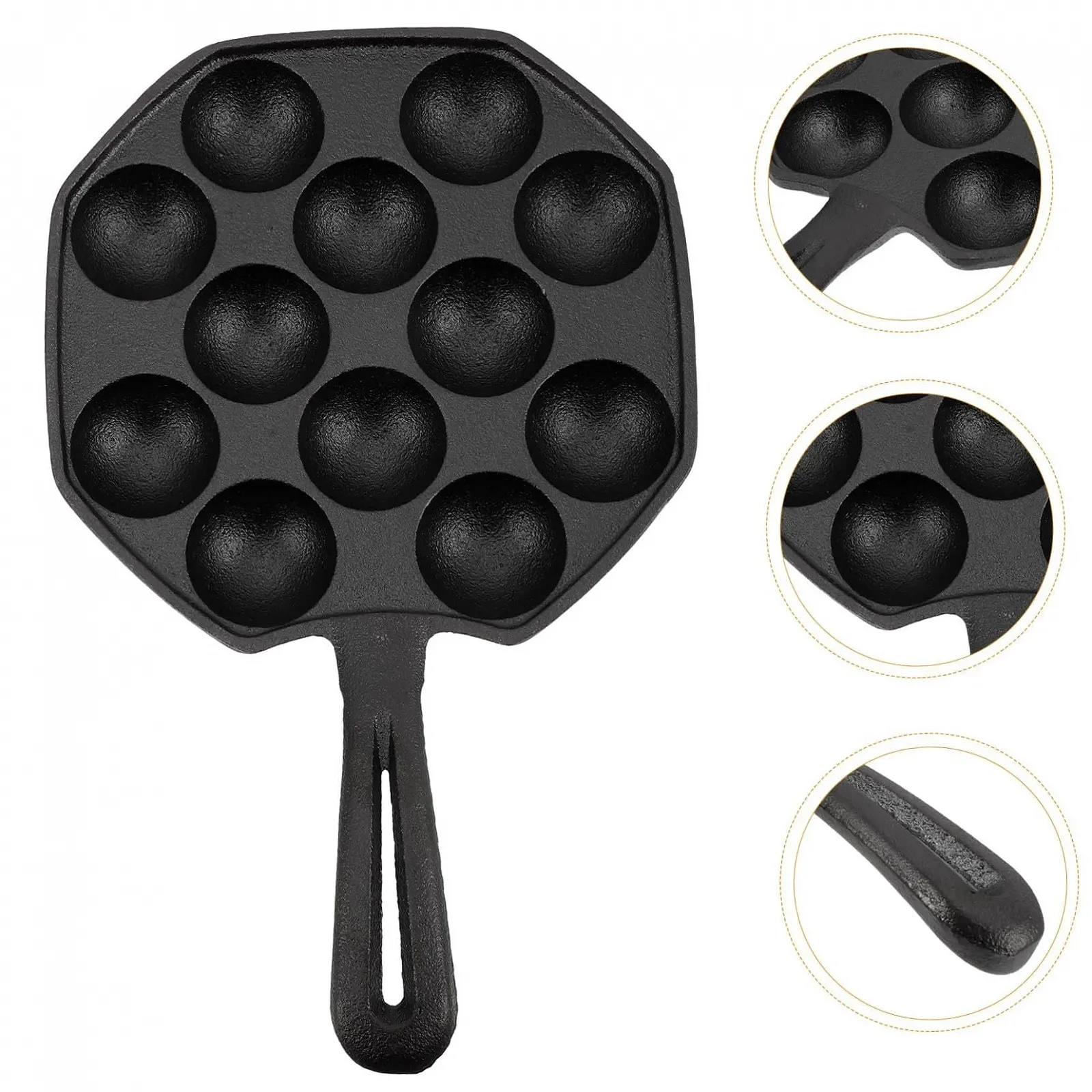 Деко для улиток 12-порционное Чугунное с рукавичкой и кисточкой, фото №6