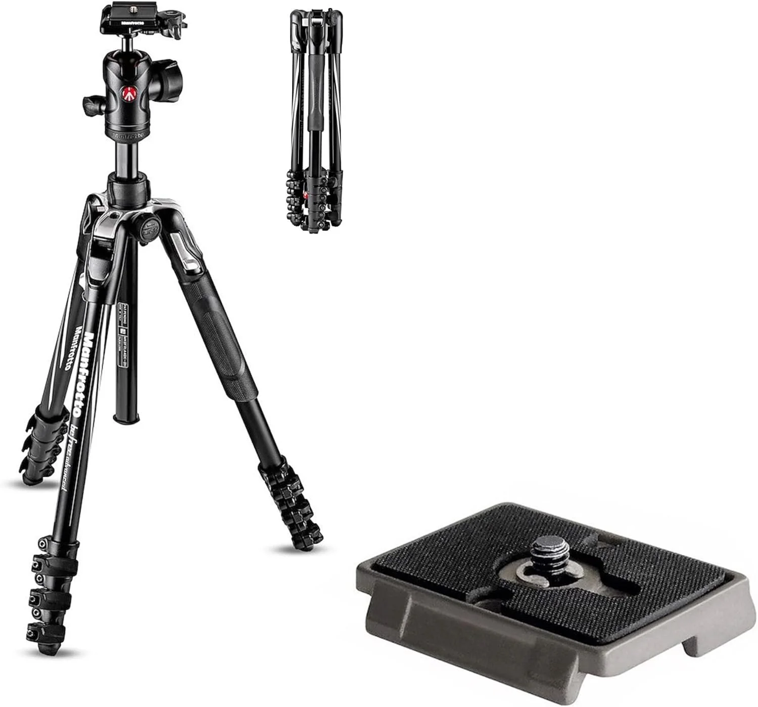 Штатив Manfrotto MKBFRLA4BK-BH-A з металевою платформою 200PL Чорний, фото №1 Штатив Manfrotto MKBFRLA4BK-BH-A з металевою платформою 200PL Чорний, фото №1