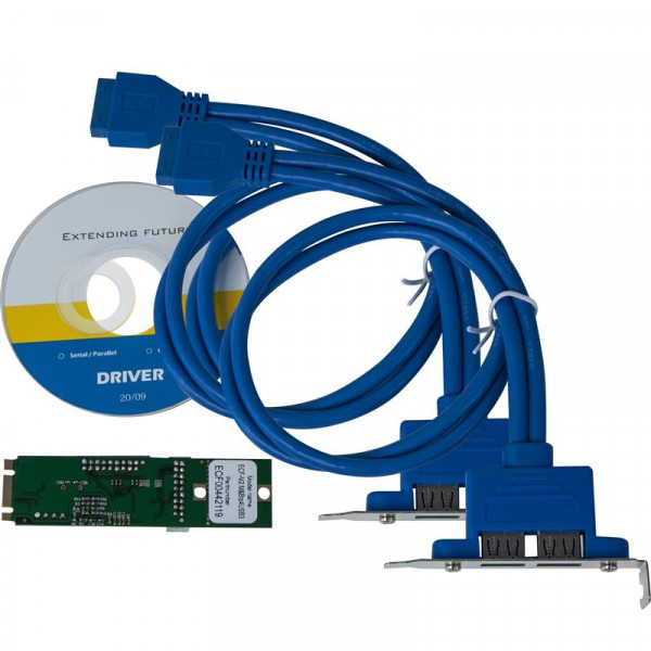 Плата расширения Frime (ECF-M2.M&Bto4USB3) M2-4xUSB3.0, NEC720201, фото №3