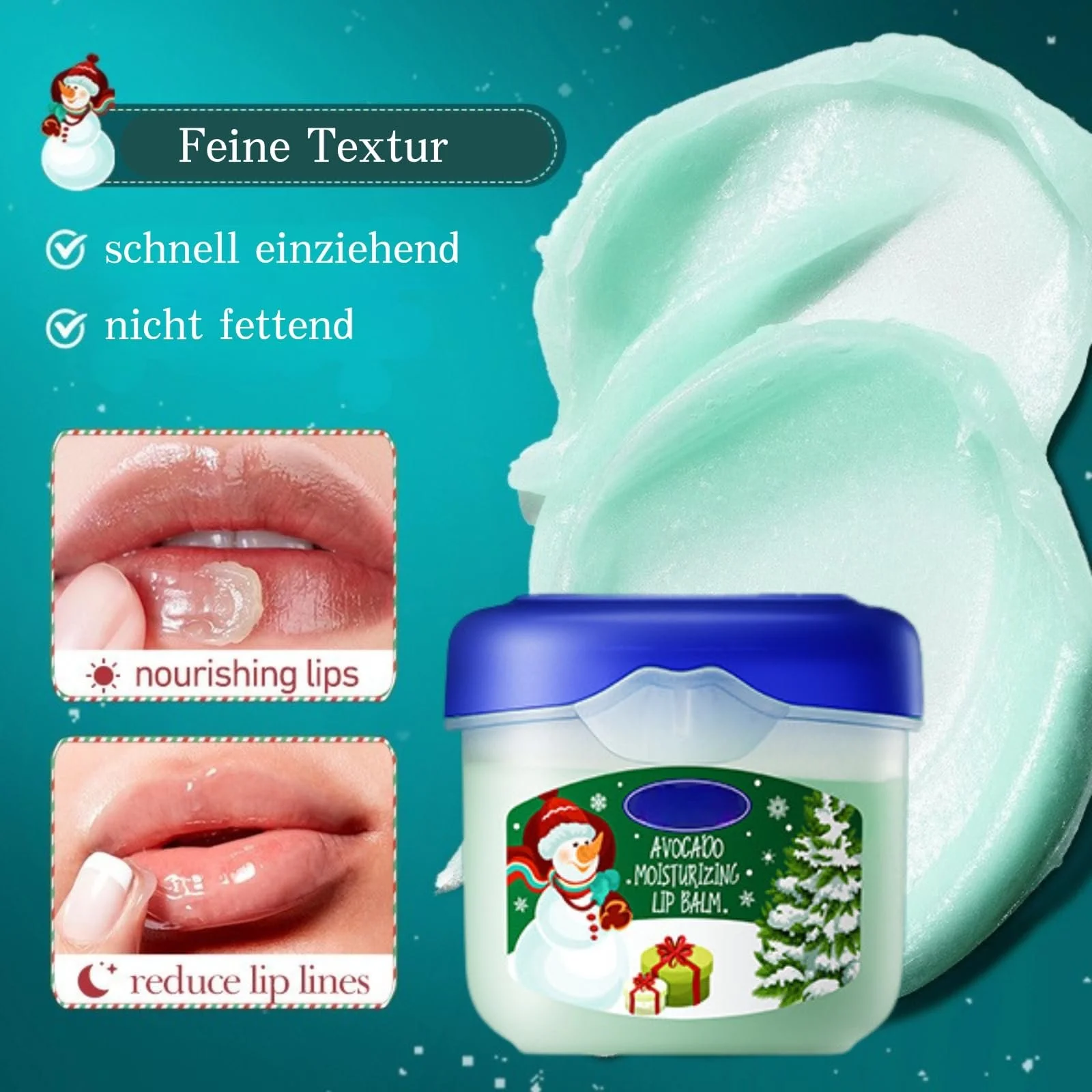 Мини-набор рождественских кремов для рук - 4 шт. рождественского крема для рук и 4 шт. бальзама для губ, фото №3 Мини-набор рождественских кремов для рук - 4 шт. рождественского крема для рук и 4 шт. бальзама для губ, фото №3