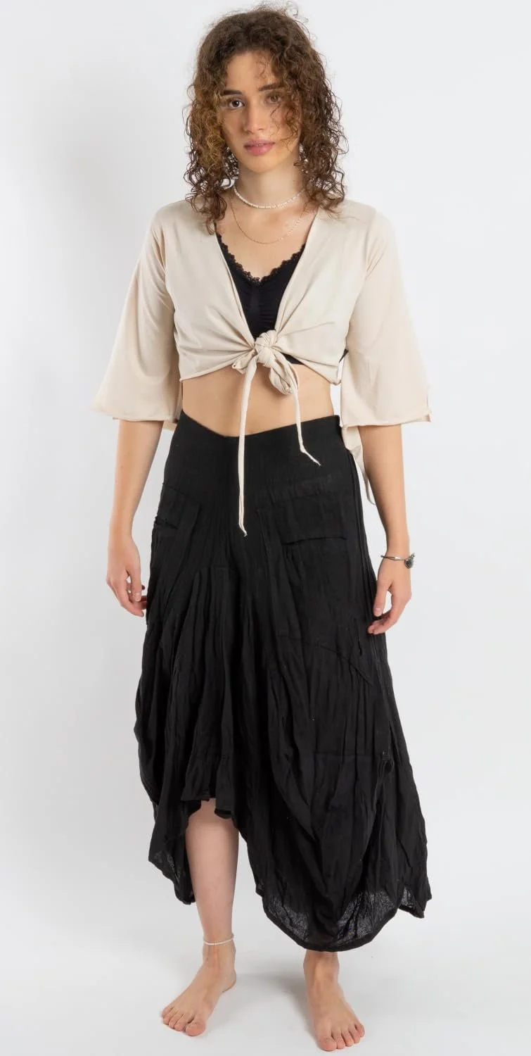 GURU SHOP Женская длинная юбка макси из натурального хлопка, фото №4