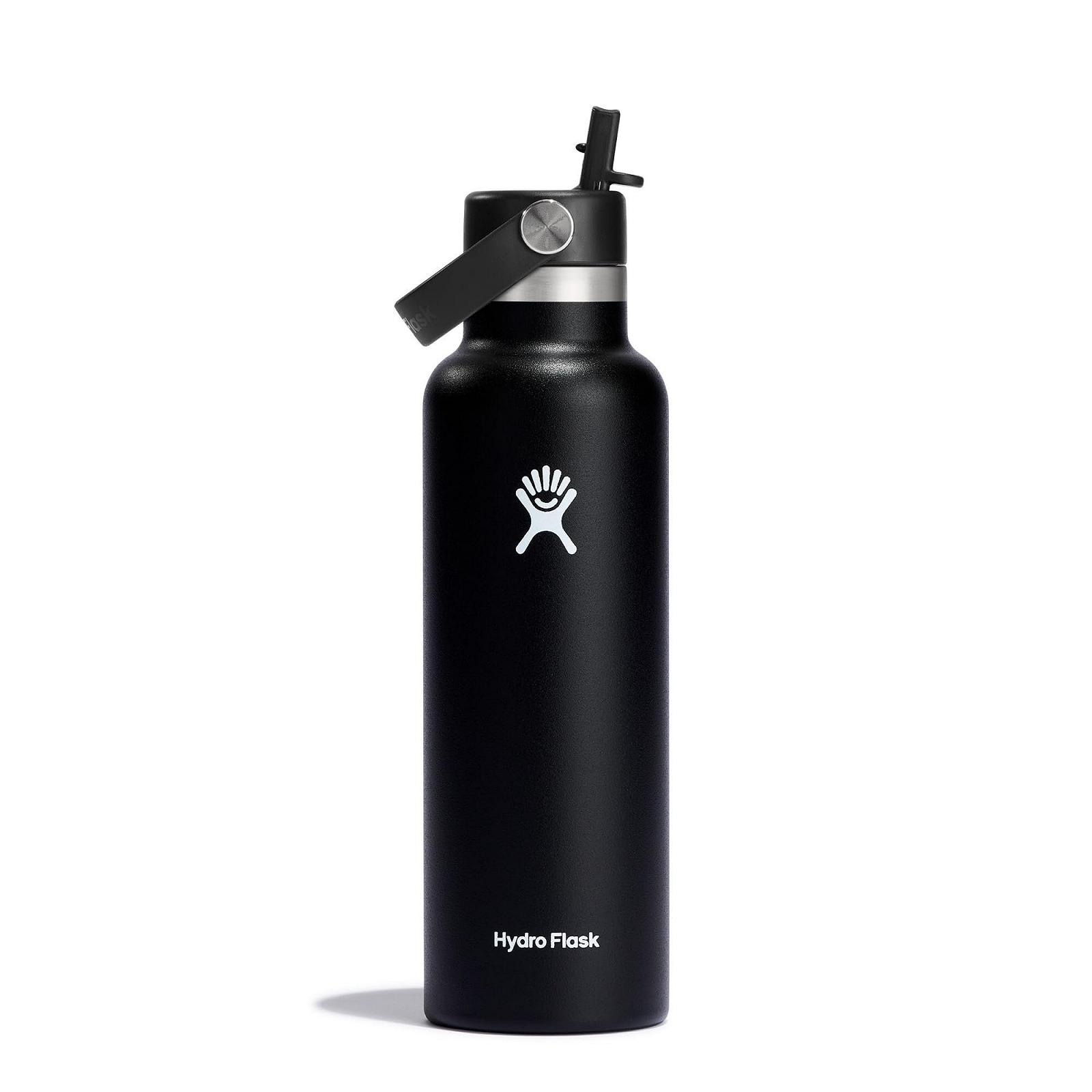 ТермопляшкаHydro Flask Standard Mouth Vacuum Insulated Stainless Steel Flex Straw Cap 621 мл (21 унція) Black, фото №1 ТермопляшкаHydro Flask Standard Mouth Vacuum Insulated Stainless Steel Flex Straw Cap 621 мл (21 унція) Black, фото №1