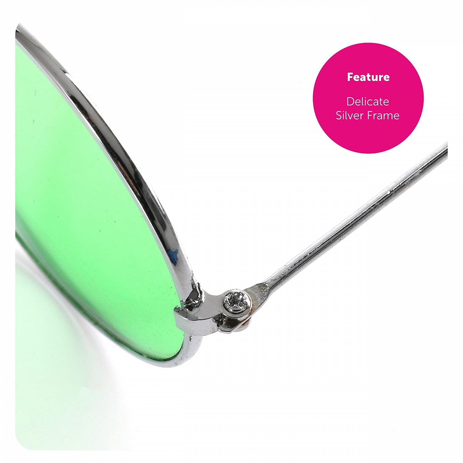 Круглые очки в стиле хиппи 70-х Зеленый, фото №5